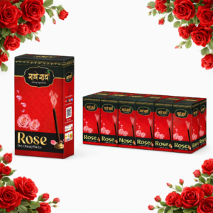 Radhey Radhey Rose Dhoop Sticks | Long Lasting Fragrance | Pack of 12 | 8 Sticks Each | MRP ₹15