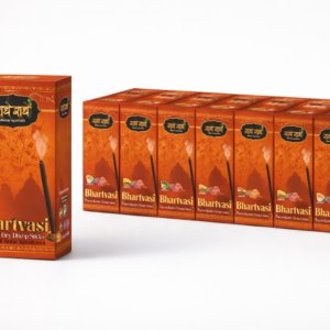 Radhey Radhey Premium Dry Dhoop Sticks – Bhartvasi Fragrance | Long Lasting Divine Aroma | Pure & Natural Ingredients | Ideal for Pooja, Meditation & Daily Worship | Pack of 12