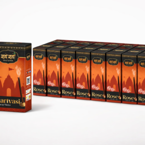 Radhey Radhey Bhartvasi Dry Dhoop Sticks | Premium Pooja Dhoop | Divine Temple Fragrance | Long-Lasting Aroma | Pack of 12